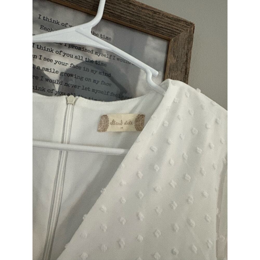 Altard State White Ruffle Dress Size Medium - Picture 2 of 4
